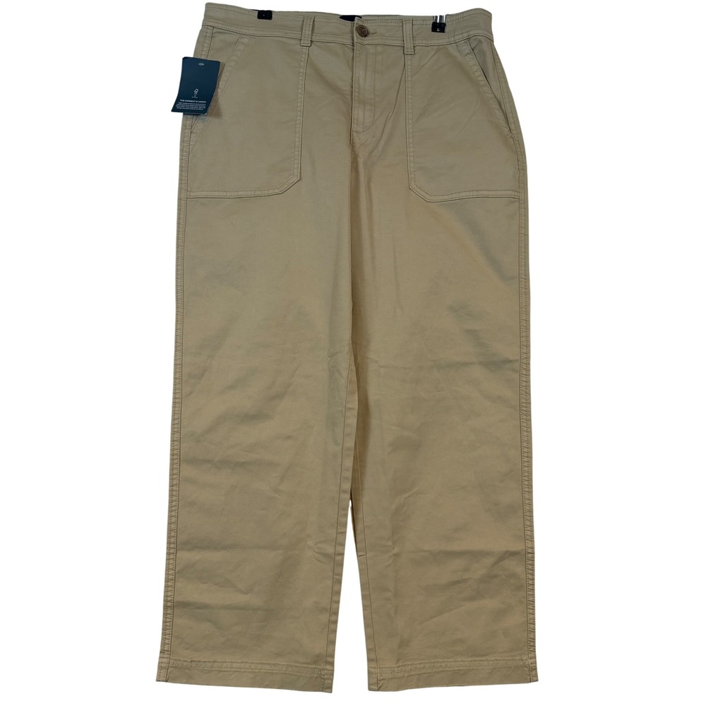 Gap Women Tan Ankle Trouser Straight Leg Chino Pant •12• Preppy Everyday Capsule